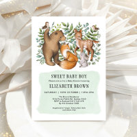 Wald Fable Woodland Animals Boy Baby Dusche