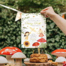 Wald Fairy First Birthday Mushroom Woodland