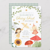 Wald Fairy First Birthday Mushroom Woodland Einladung