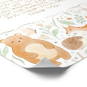 Wald-Familientraditionen Baby Shower Schild (Ecke)