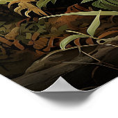 Wald-Farn-Druck, Waldlandschaft-Wandbild Poster (Ecke)