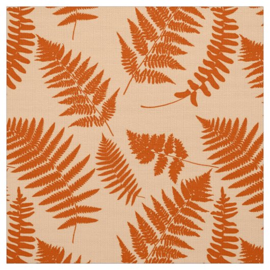 Wald-Farn-Muster, Pastellorange Stoff (Muster)