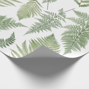 Wald-Farnblätter Vintage-Grün Botanik Geschenkpapier