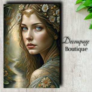 Wald-Fen-Königin-Decoupage Seidenpapier