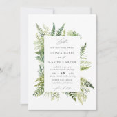 Wald Fern Mountains Wald Land Elegante Hochzeit Einladung (Vorderseite)