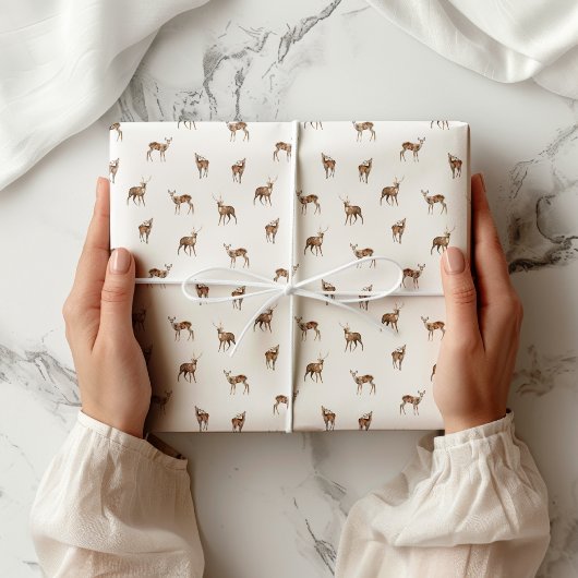 Wald, festlicher Hirsch Geschenkpapier