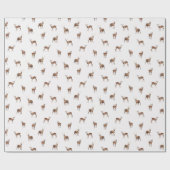 Wald, festlicher Hirsch Geschenkpapier (Flach)