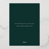Wald | Floral Diamond Foil Save the Date Card Folieneinladung (Rückseite)