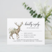 Wald Foliage Dee | Bitte beantworten | Optionen fü RSVP Karte (Stehend Vorderseite)