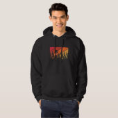 Wald Forst Camping Vintage Baum Retro Hoodie (Vorne ganz)