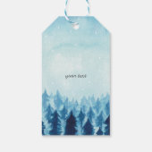 Wald,Forst,Kiefern Blau Dankeschön-Geschenk  Geschenkanhänger (Rückseite)