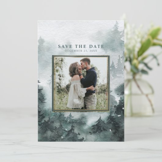 Wald | Foto Save The Date (Stehend Vorderseite)