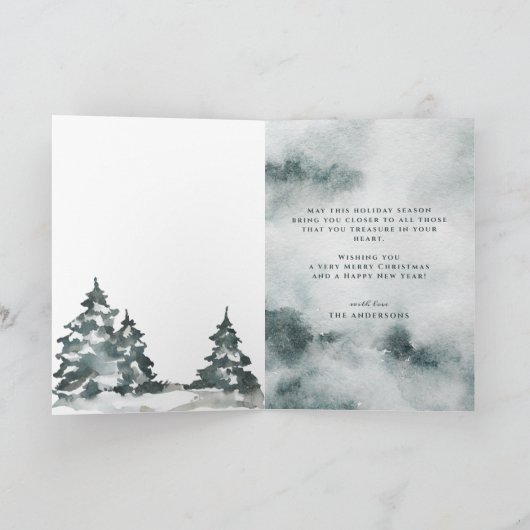 Wald | Foto Weihnachtskarte Feiertagskarte (Innenseite)