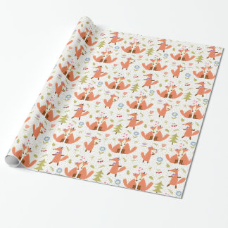 Wald Foxy Foxy Foxy Wrapping Paper Geschenkpapier
