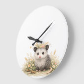 Wald Freund Wald Opossum Große Wanduhr (Winkel)