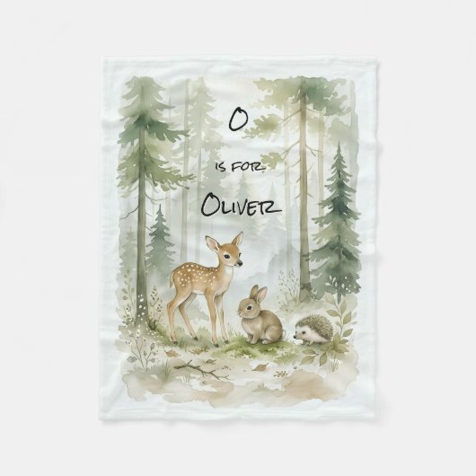 Wald Freunde Anpassbar Fleecedecke (Vorderseite)