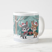 Wald Freunde im Hibi-Style Jumbo-Tasse (Vorderseite Rechts)