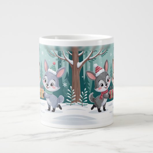 Wald Freunde im Hibi-Style Jumbo-Tasse (Vorderseite)