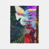 Wald Freunde - Junger Drache und Junger Pegasus Fleecedecke (Vorderseite)