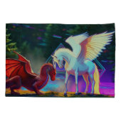 Wald Freunde - Junger Drache und Junger Pegasus Kissenbezug (Rückseite)