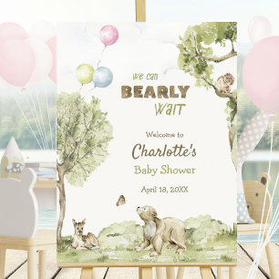 Wald Freunde Kaum Erwarten Willkommen Baby-Party Poster
