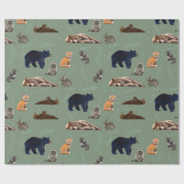 Wald Freunde Wilde Tiere Geschenkpapier