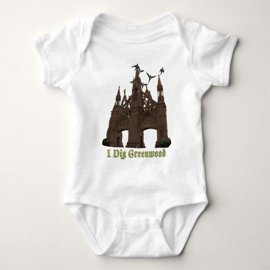 Wald-Friedhof Baby Strampler (Vorderseite)
