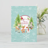 Wald frohe Weihnachten Moderne Fotografie (Stehend Vorderseite)