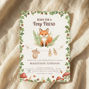 Wald-Fuchs-Baby-Party Einladung