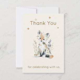 Wald Fuchs Baby Shower Dankeskarten Dankeskarte