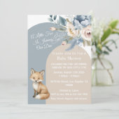 Wald-Fuchs-Baby-Shower-Einladung Einladung (Stehend Vorderseite)