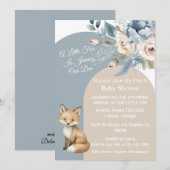 Wald-Fuchs-Baby-Shower-Einladung Einladung (Vorne/Hinten)