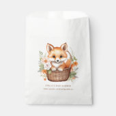 Wald-Fuchs-Blumen-Baby-Shower-Dankeschön Geschenktütchen (Vorderseite)
