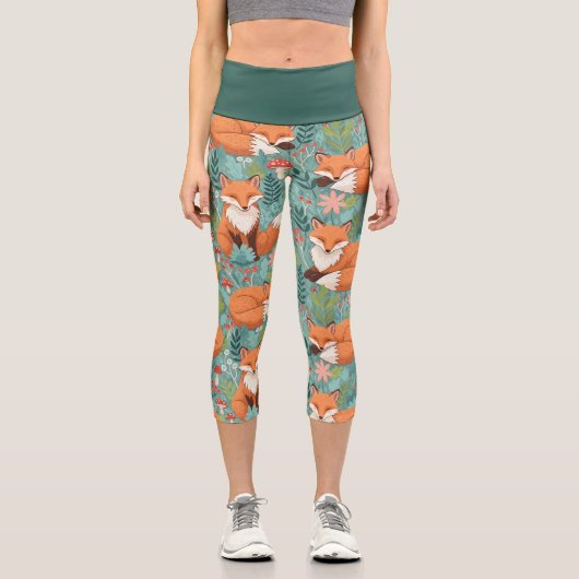 Wald Fuchs Capri Leggings (Vorderseite)