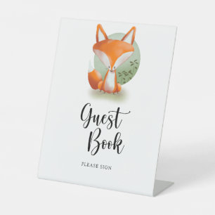 Wald Fuchs - Gästebuch Sockelschild