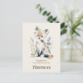 Wald-Fuchs-Geburtstags-Dankeskarten Postkarte (Stehend Vorderseite)