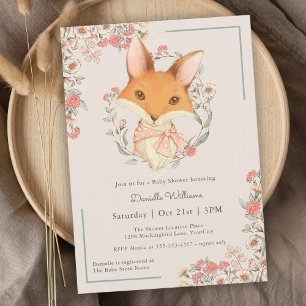 Wald-Fuchs-Geschichtenbuch-Baby-Party für Mädchen Einladung