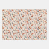 Wald Fuchs Hase Geschenkpapier-Set mit 3 Bogen Geschenkpapier Set (Vorderseite 2)