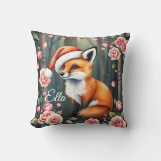 Wald Fuchs in Weihnachtsmütze Baby-Wurfkissen Kissen