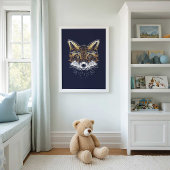 Wald-Fuchs-Kinderzimmer Wandkunst Poster Druck