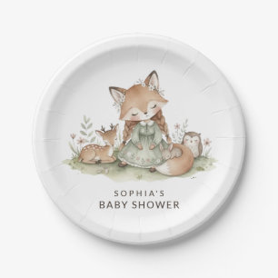 Wald-Fuchs-Mädchen-Baby-Party-Papierplatte Pappteller