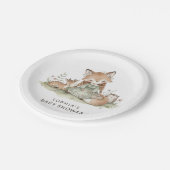 Wald-Fuchs-Mädchen-Baby-Party-Papierplatte Pappteller (Schrägansicht)