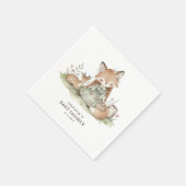 Wald-Fuchs-Mädchen-Baby-Shower-Papier-Servietten Serviette (Ecke)