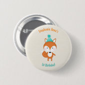 Wald Fuchs mit Luftballons Button (Vorne & Hinten)