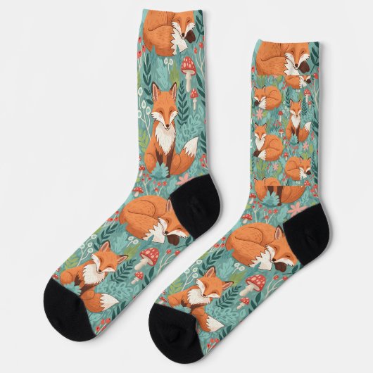 Wald Fuchs Socken (Linkes Detail)