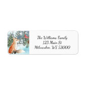 Wald-Fuchs-Weihnachts-Rücksendeadresse (Vorne)