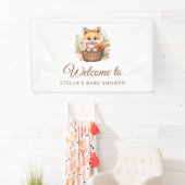 Wald-Fuchs-Willkommen-Baby-Shower- Banner (Insitu)