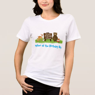 Wald-Geburtstagsfeier Tiere Mutter Tri-Blend Shirt