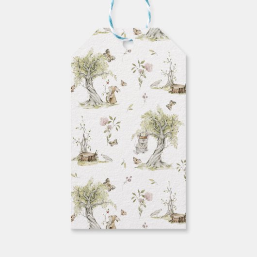 Wald | Geburtstagsparty Danke Geschenkanhänger (Rückseite)