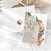 Wald Gender Neutral Wild One Baby Shower Einladung